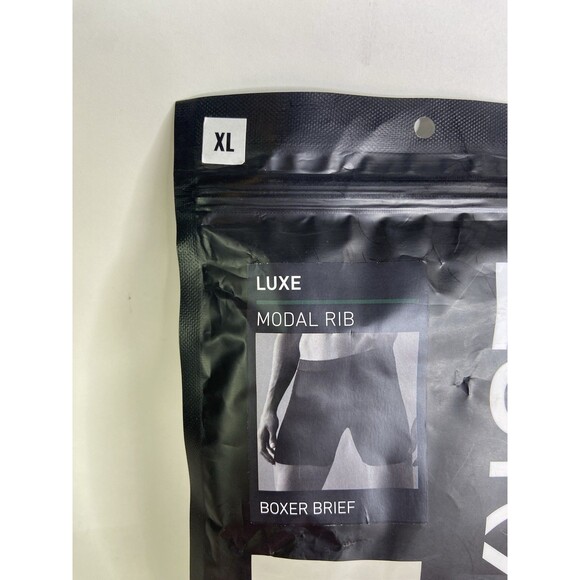 2xist Modal Luxe Rib Boxer Brief 6in Underwear Pressed Rose Pink Mens Size XL - Picture 3 of 5